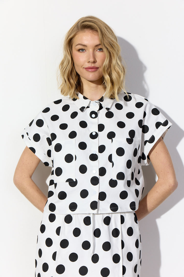 HUNKØN Divina Shirt Skjorter White w/ dots