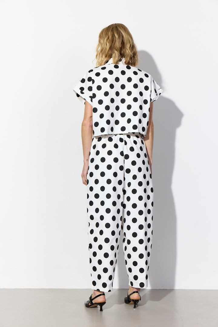 HUNKØN Divina Trousers Bukser White w/ dots