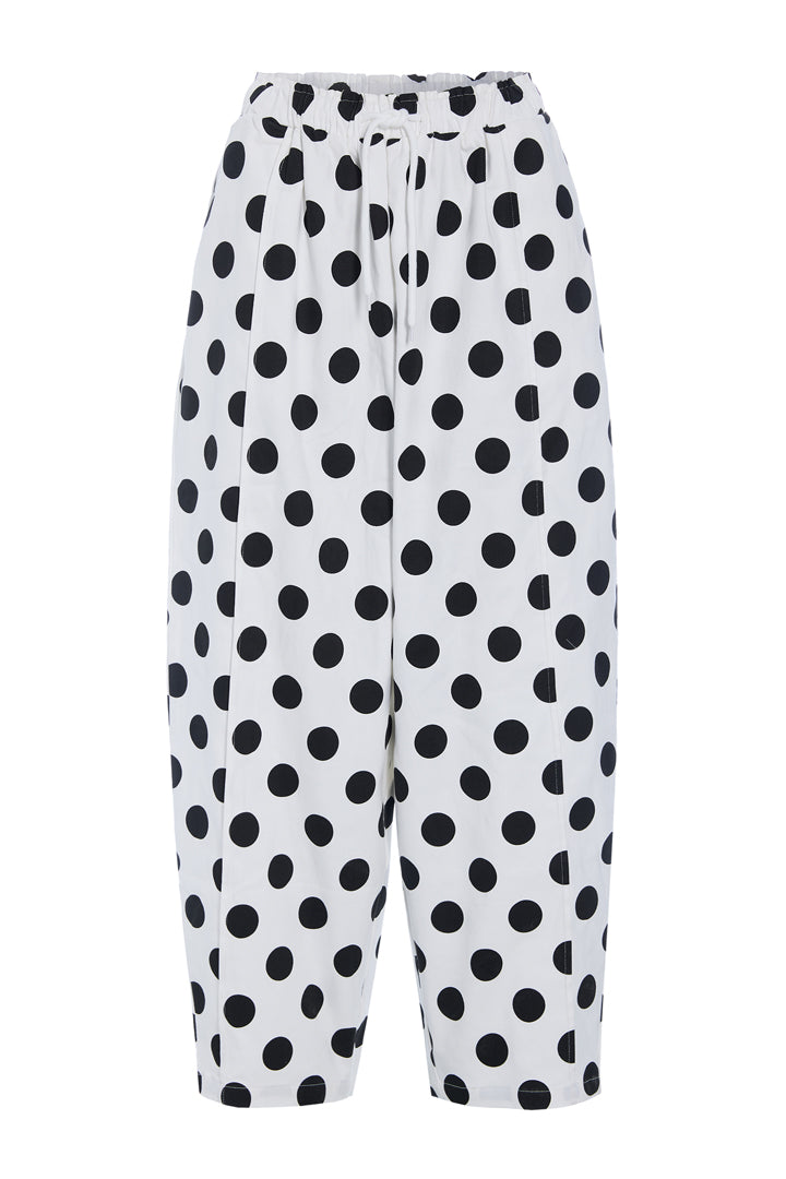 HUNKØN Divina Trousers Bukser White w/ dots