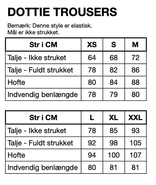 HUNKØN Dottie Trousers Bukser Black w/dots