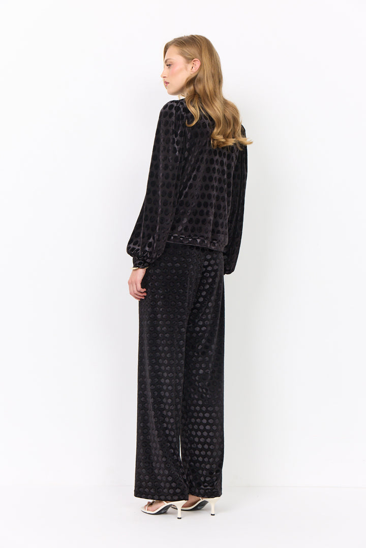 HUNKØN Dottie Trousers Bukser Black w/dots