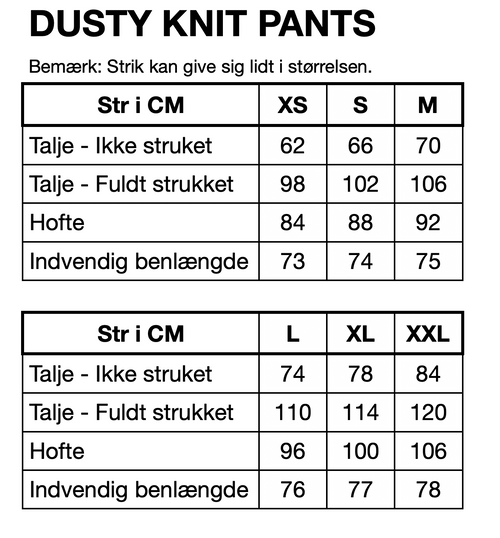 HUNKØN Dusty Knit Pants Bukser Red Checked