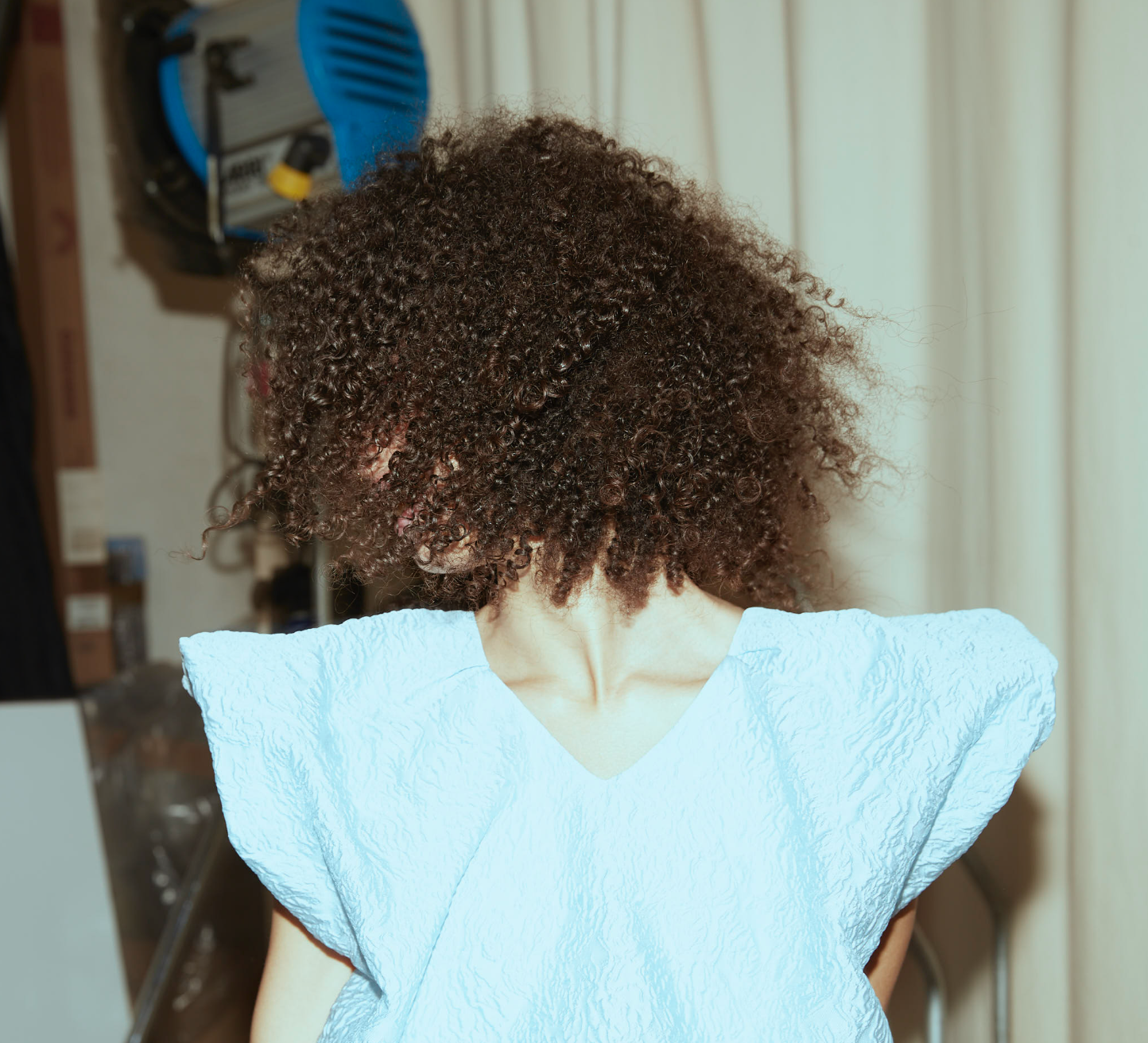 HUNKØN Ebba Wing top Toppe Light Blue