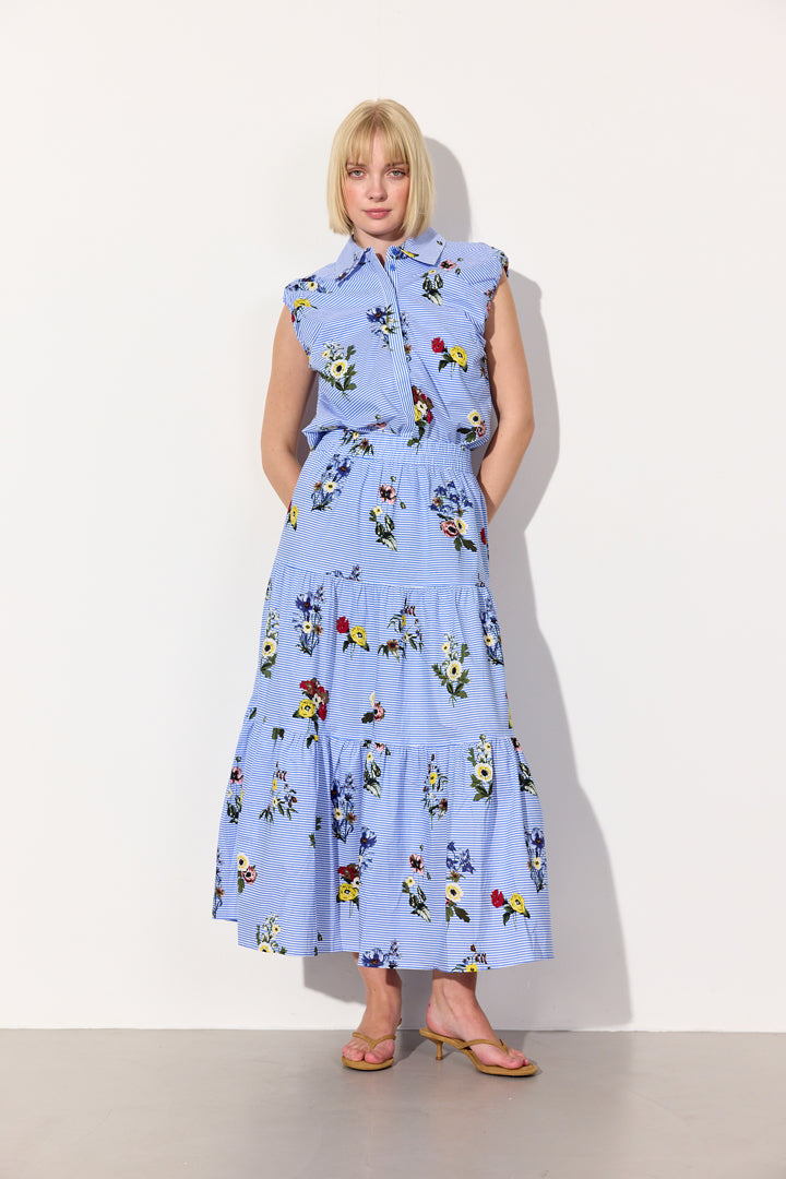 HUNKØN Emma Skirt Nederdele Blue Hawaii