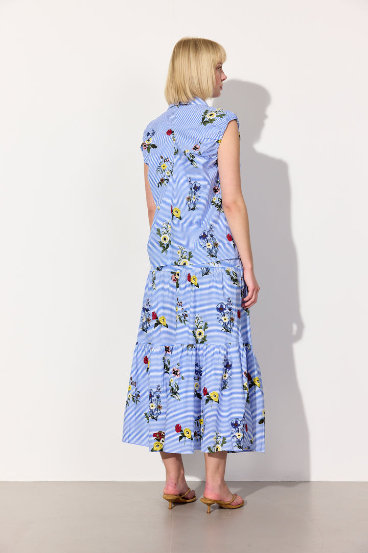 HUNKØN Emma Top Toppe Blue Hawaii