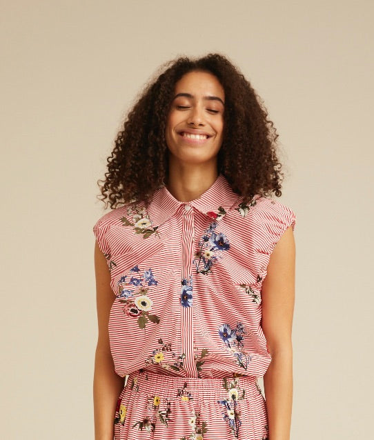 HUNKØN Emma Top Toppe Red Hawaii