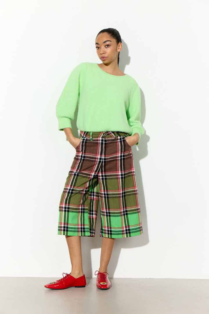 HUNKØN Enya Knit Blouse Bluser Electric Lime