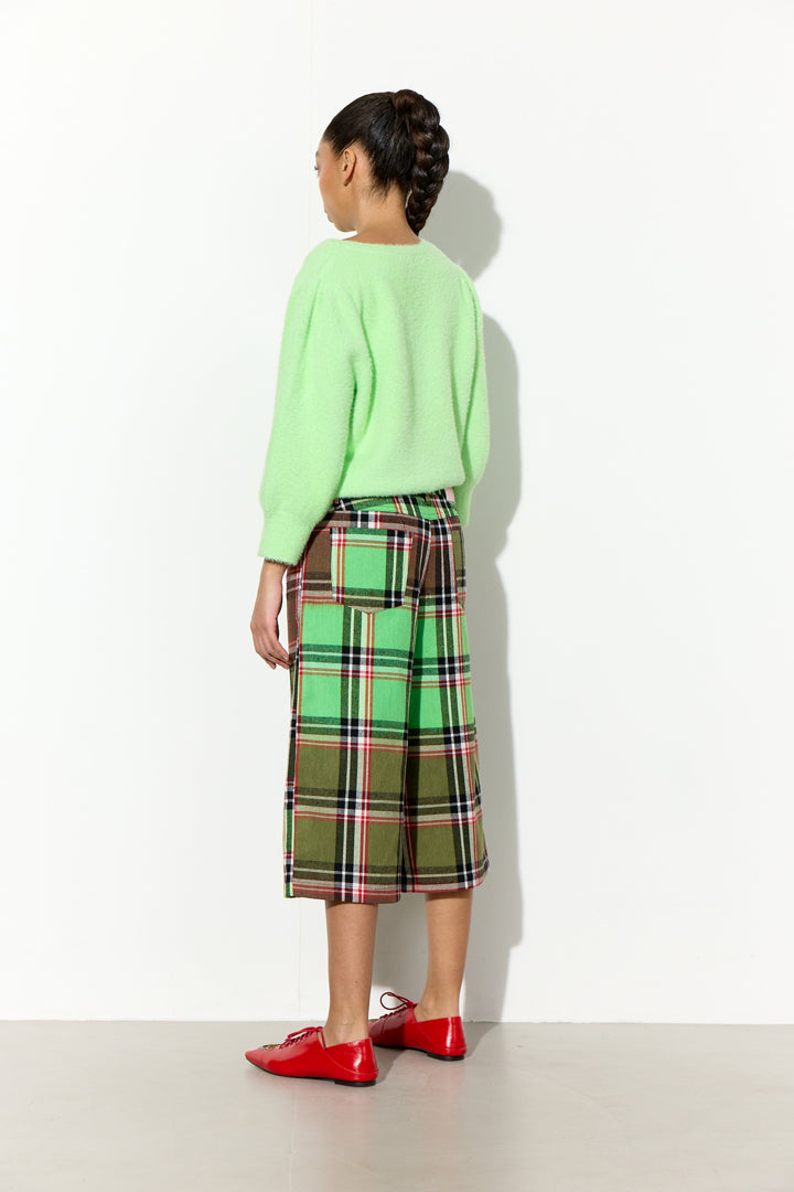 HUNKØN Enya Knit Blouse Bluser Electric Lime
