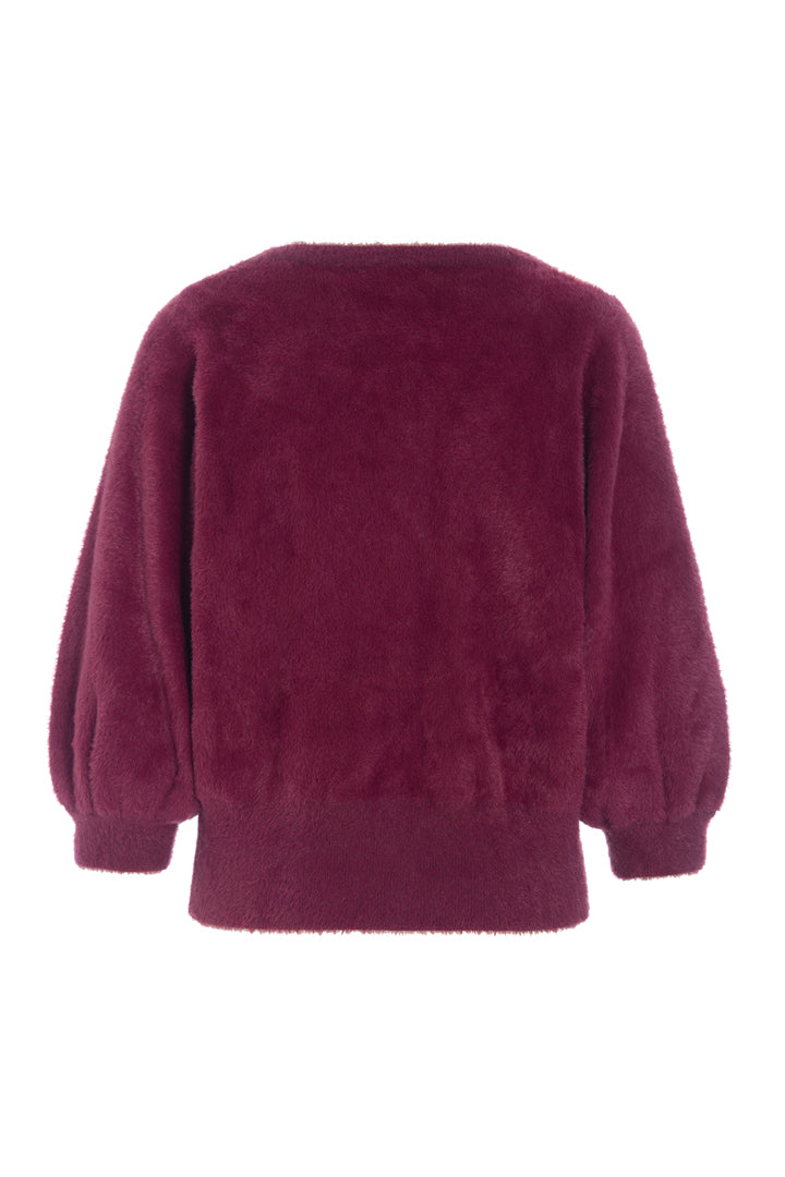 HUNKØN Enya Knit Blouse Bluser Oxblood