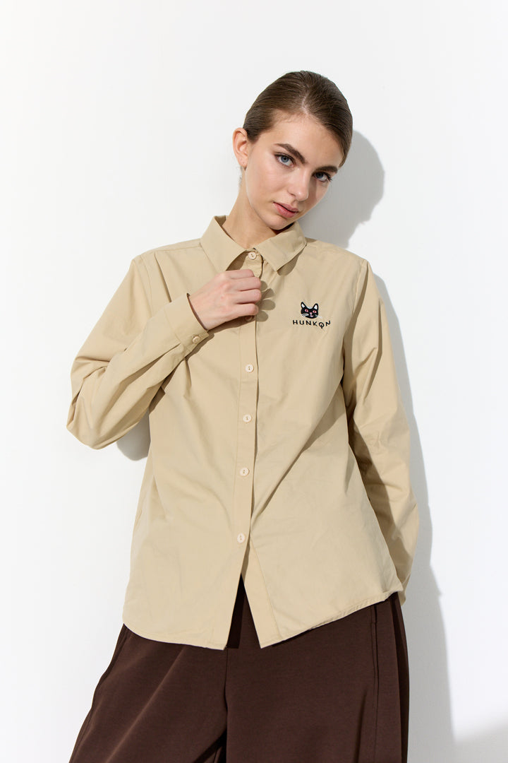 HUNKØN Esme Shirt Skjorter Beige