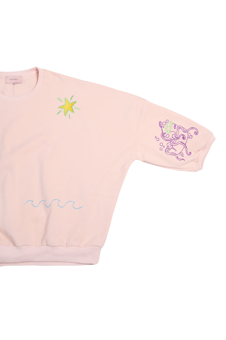 HUNKØN Eva Sweatshirt Sweatshirts Rose