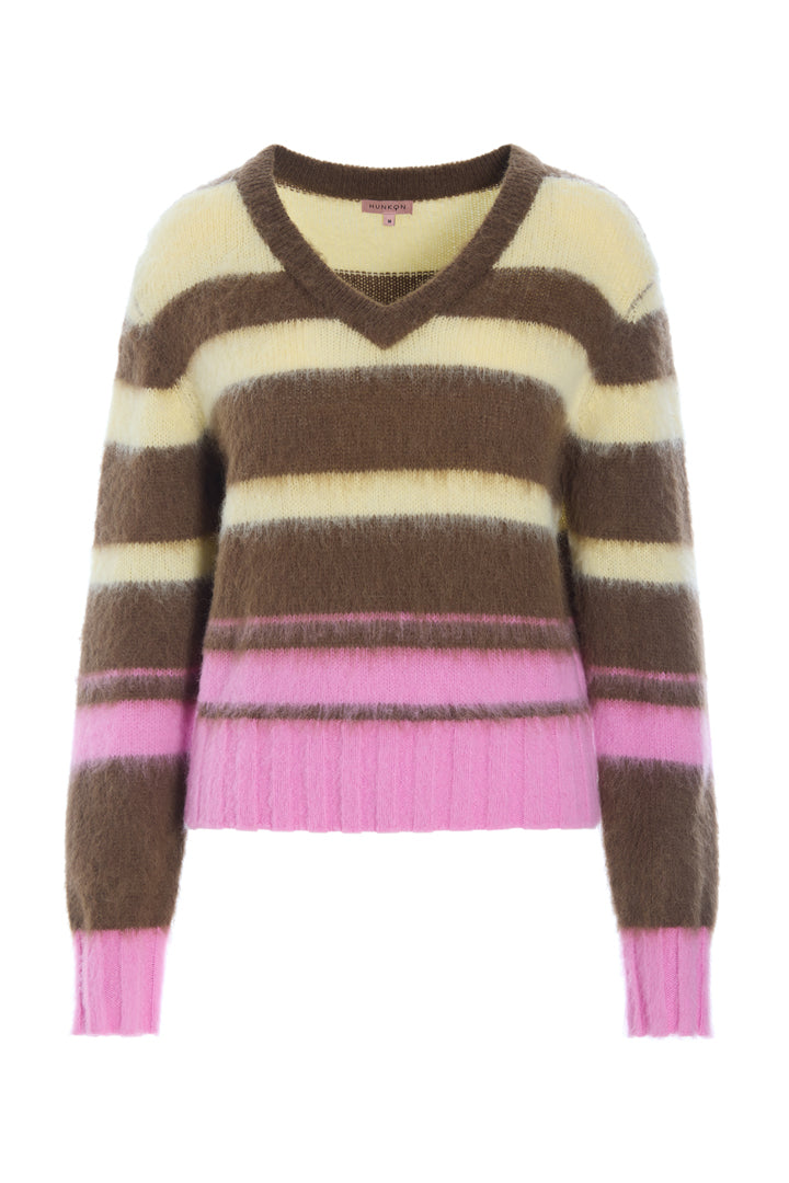 HUNKØN Farah Knit Blouse Bluser Rose Rib