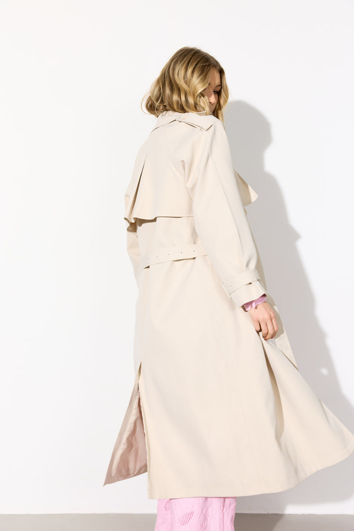 HUNKØN Gunilla Trenchcoat Frakker Cream