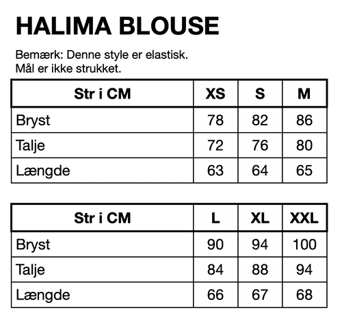 HUNKØN Halima Blouse Bluser Black Striped