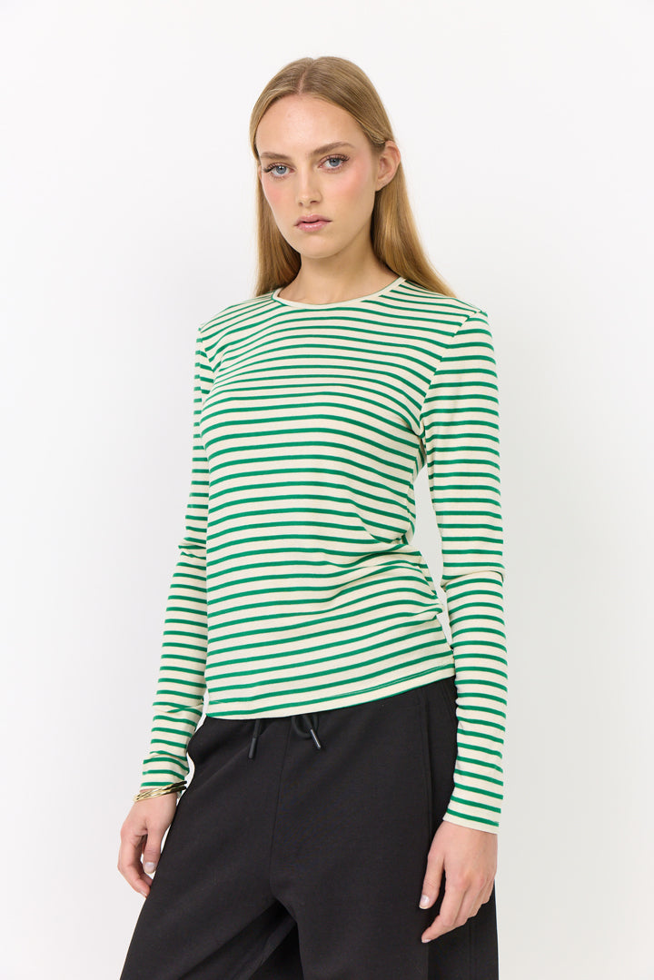 HUNKØN Halima Blouse Bluser Green Striped