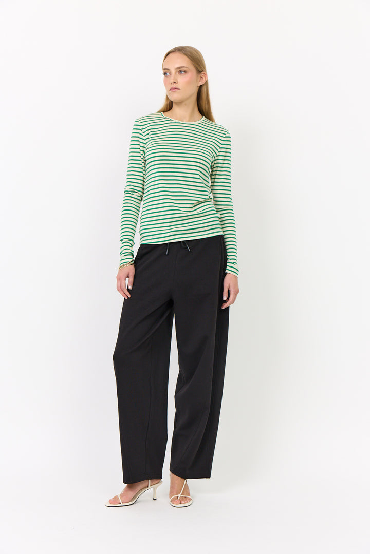 HUNKØN Halima Blouse Bluser Green Striped