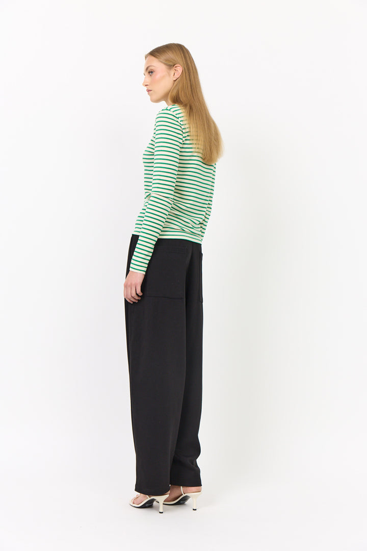 HUNKØN Halima Blouse Bluser Green Striped