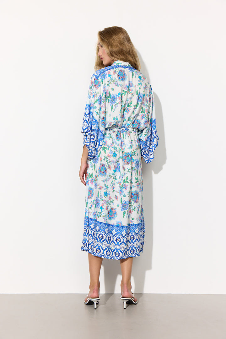 HUNKØN Helene Kimono Kimonoer Blue