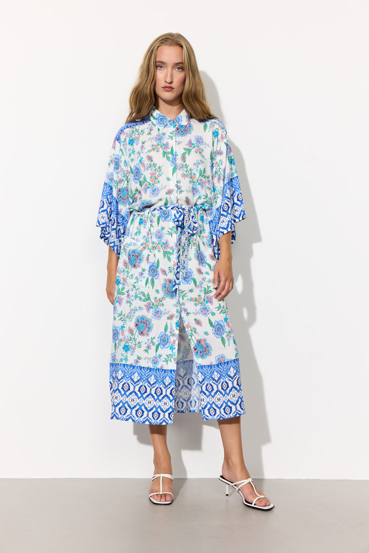 HUNKØN Helene Kimono Kimonoer Blue