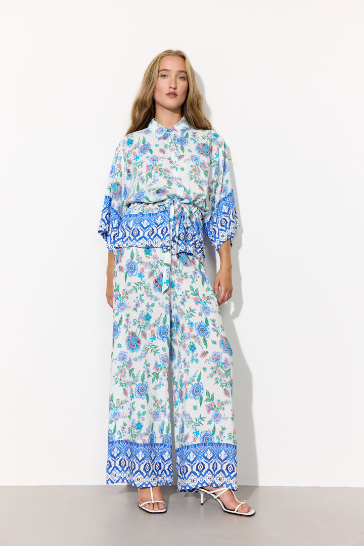 HUNKØN Helene Trousers Bukser Blue