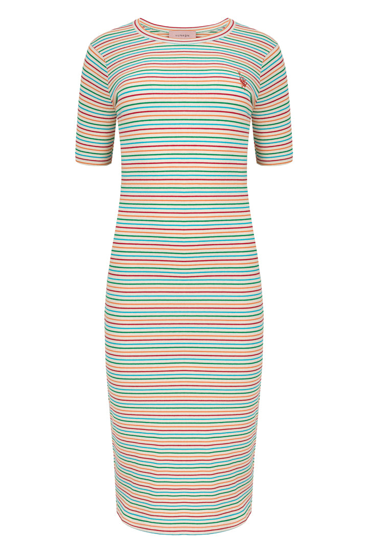 HUNKØN Indie Dress Kjoler Rainbow Striped
