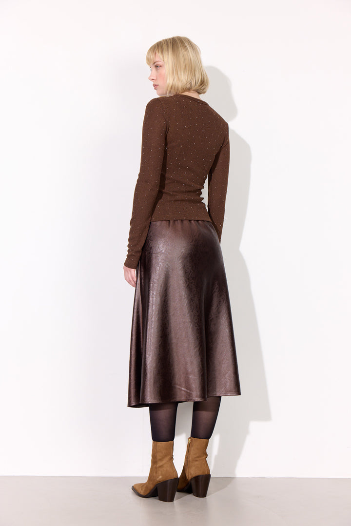 HUNKØN Inez Blouse Bluser Brown
