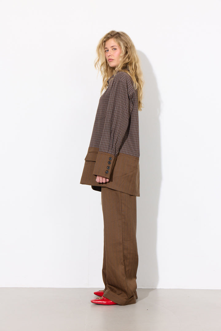 HUNKØN Irena Shirt Skjorter Brown