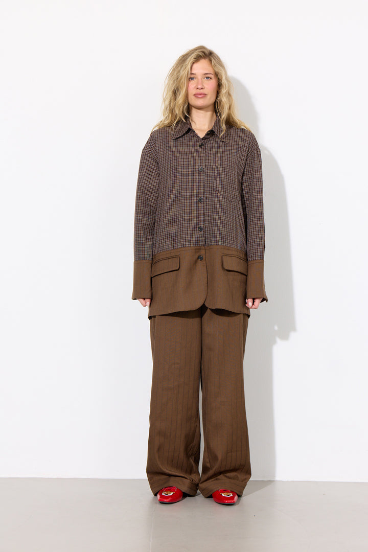 HUNKØN Irena Shirt Skjorter Brown