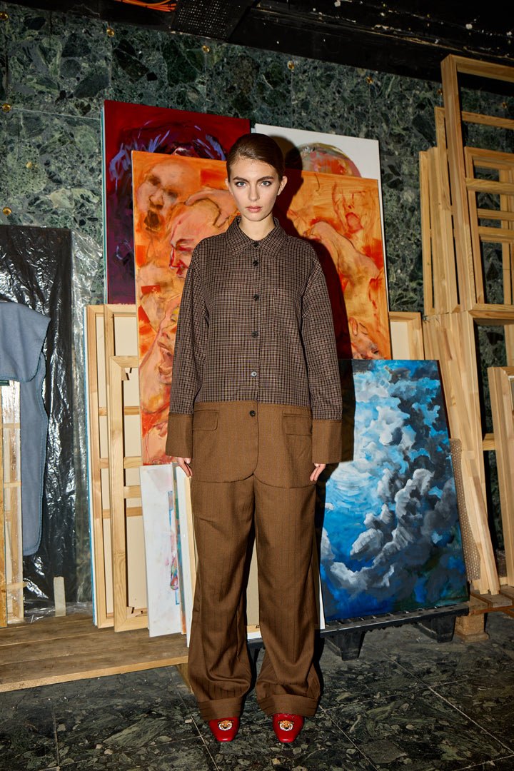 HUNKØN Irena Trousers Bukser Brown