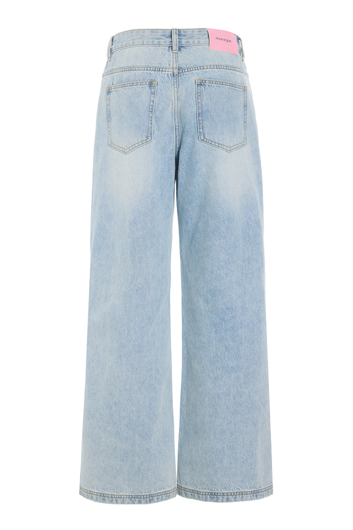 HUNKØN Jody Ripped Jeans Bukser Light Denim