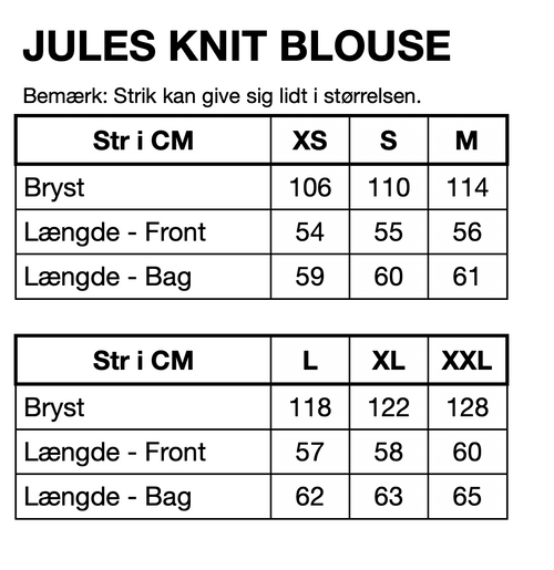 HUNKØN Jules Knit Blouse Bluser Chestnut