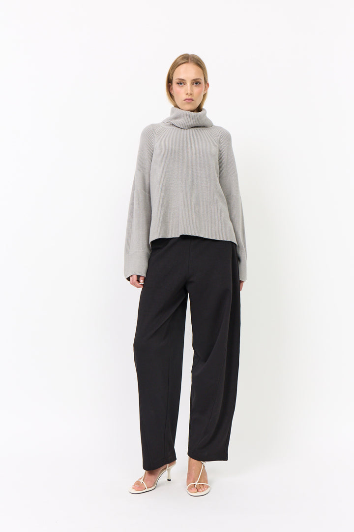HUNKØN Jules Knit Blouse Bluser Grey