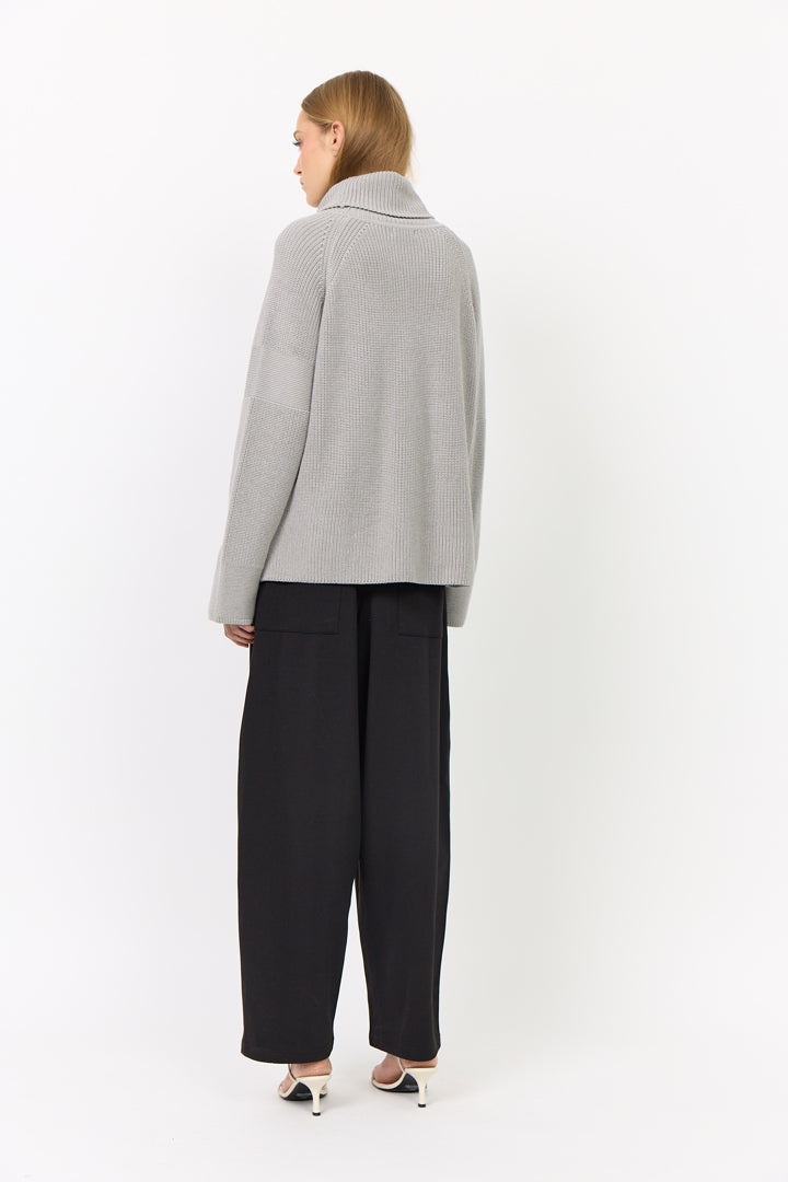 HUNKØN Jules Knit Blouse Bluser Grey