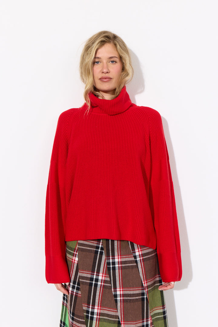 HUNKØN Jules Knit Blouse Bluser Red