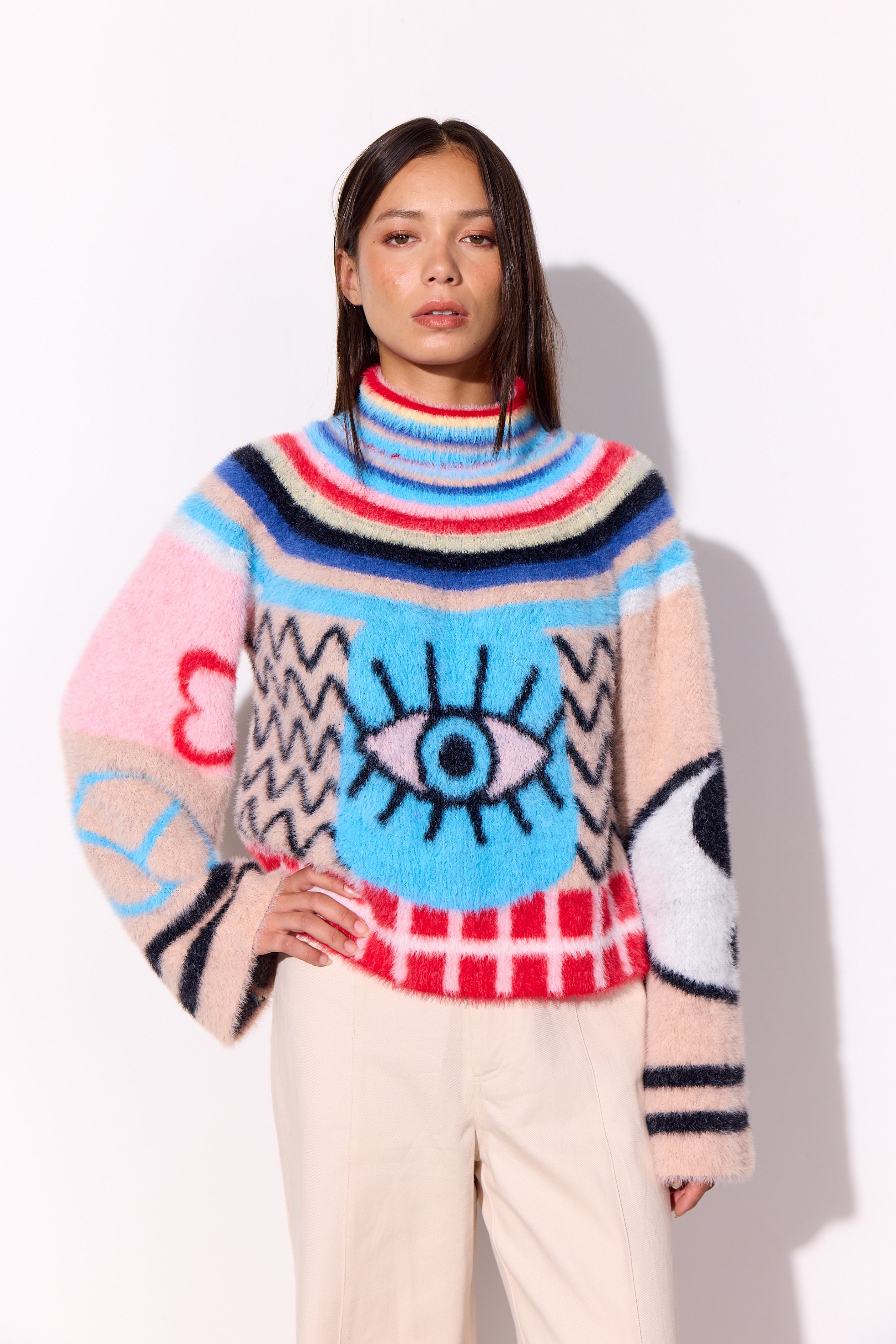 HUNKØN Kitti Knit Blouse Bluser Mixed