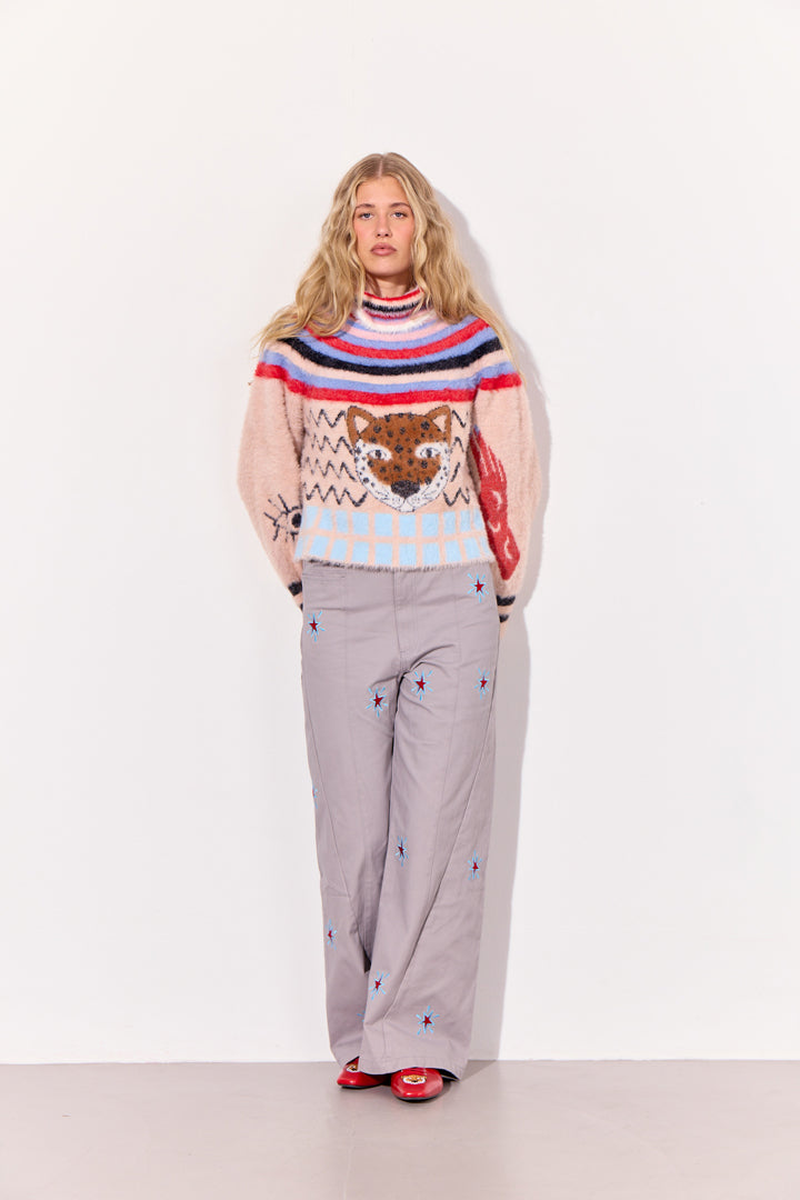 HUNKØN Kitti Knit Blouse Bluser Loud Leo
