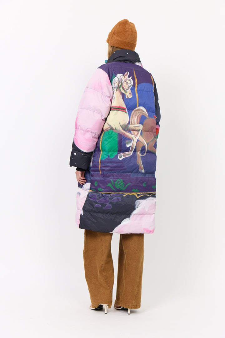 HUNKØN Kiwi Coat Frakker Dream Fairground Art Print