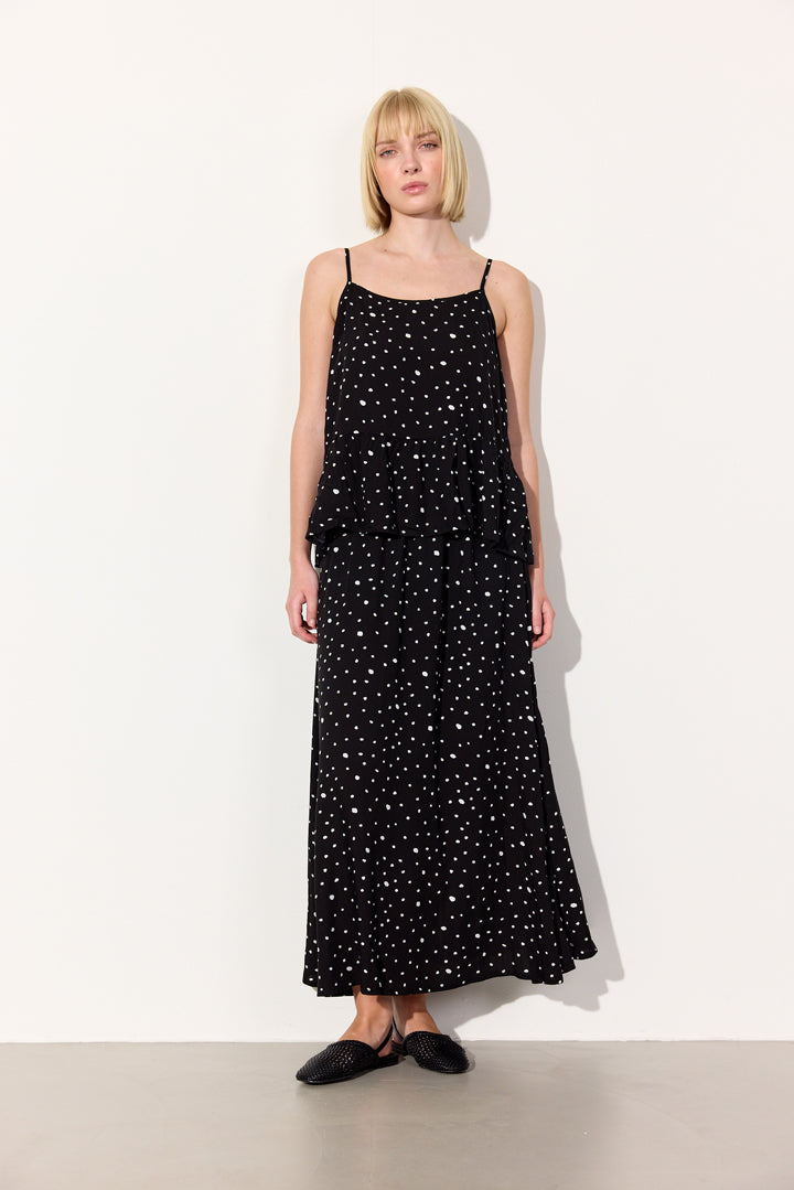 HUNKØN Kris Top Toppe Black w/White dots