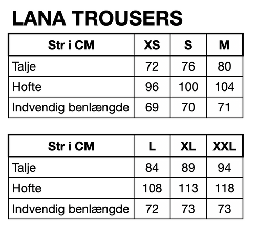 HUNKØN Lana Trousers Bukser Pastels