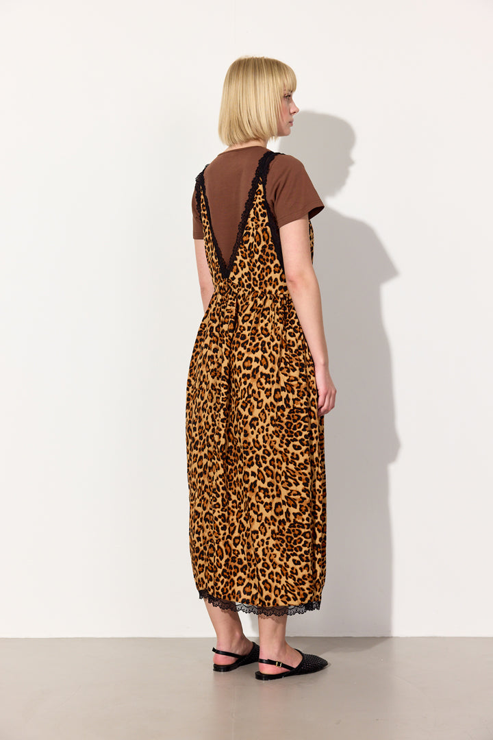 HUNKØN Lee Oversized Dress Kjoler Leopard