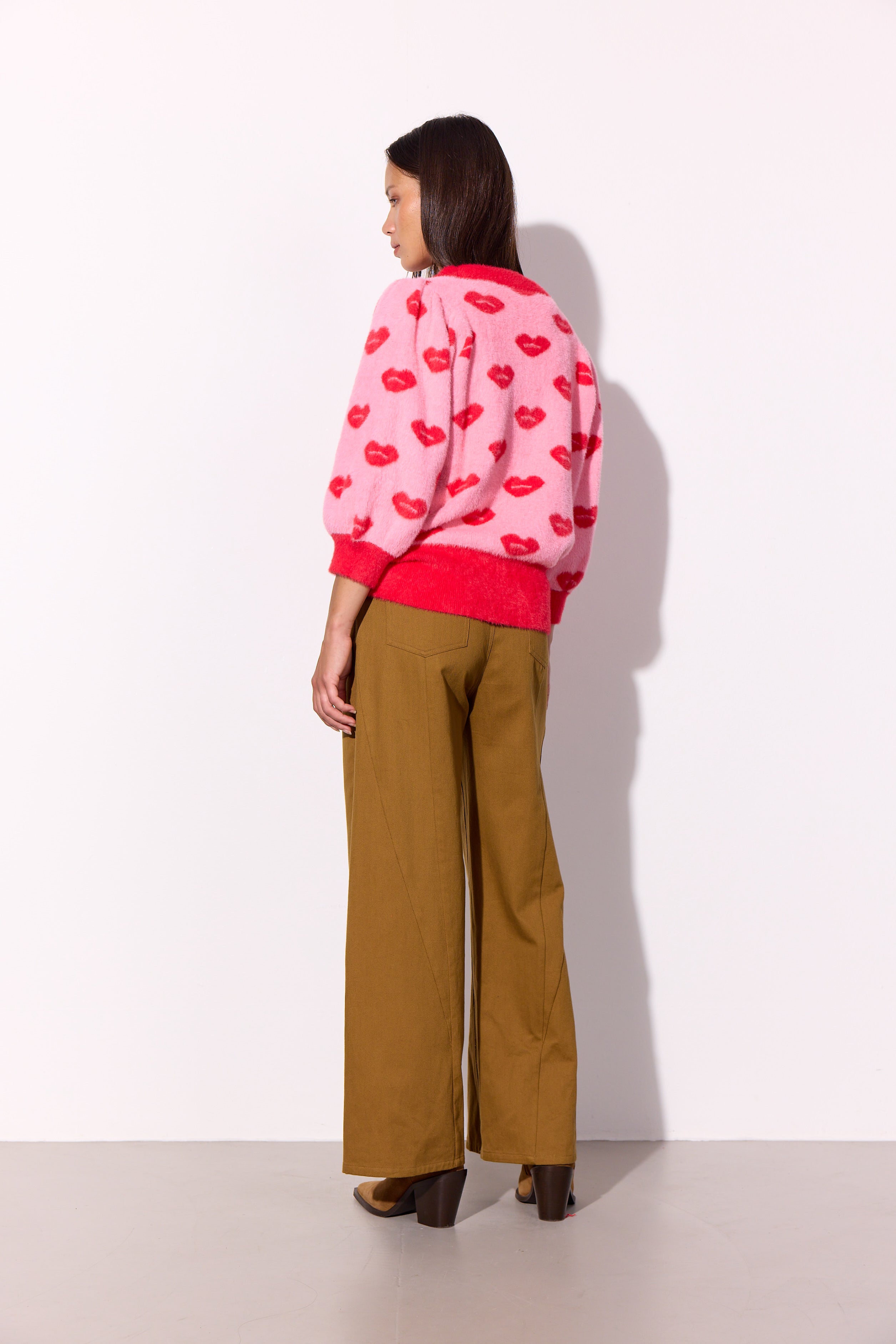 HUNKØN Lilou Blouse Bluser Kiss Me Art Print