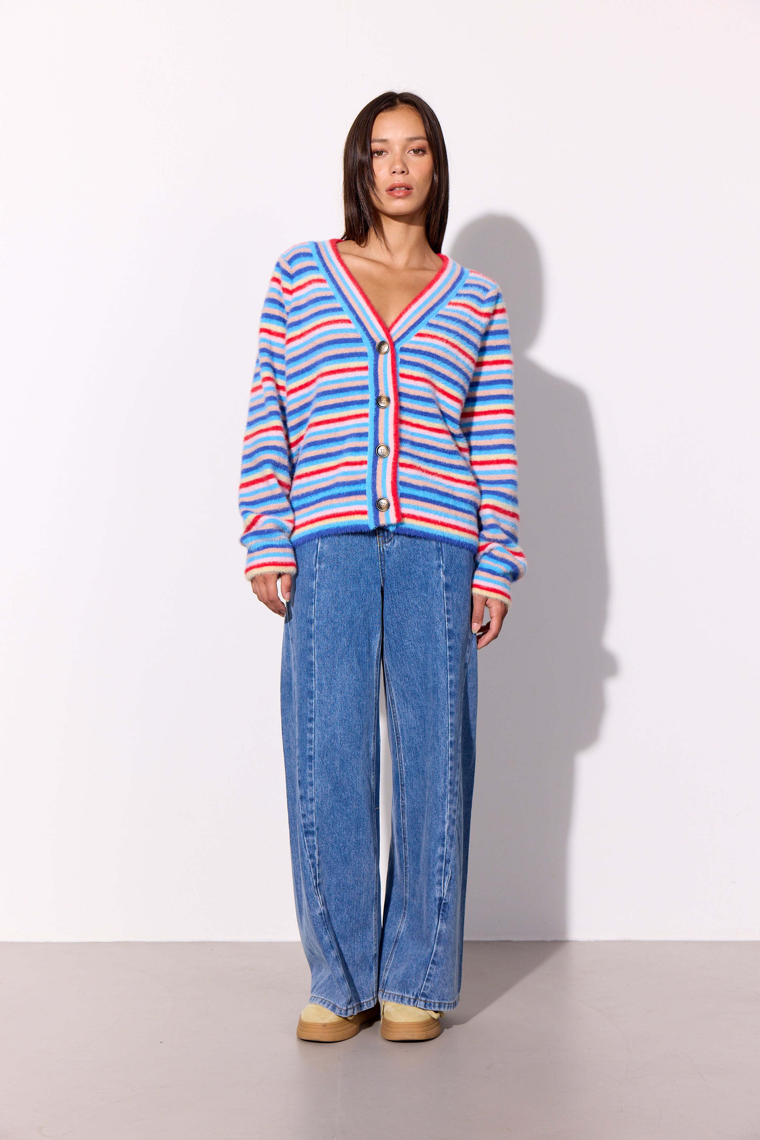 HUNKØN Lilou Cardigan Cardigans Multi striped