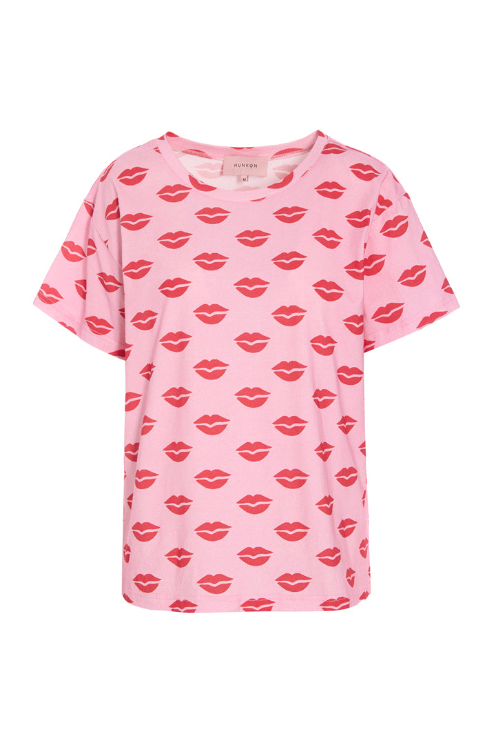 HUNKØN Lips T-shirt T-shirts Kiss Me Art Print