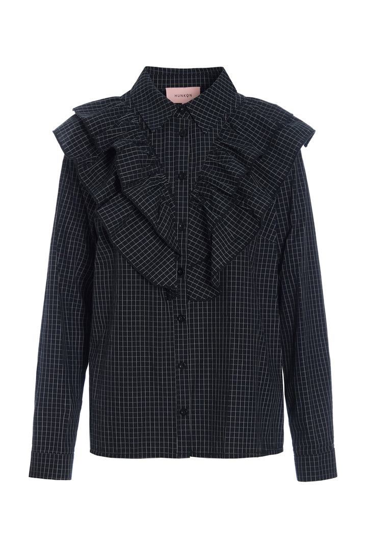 HUNKØN Luca Shirt Skjorter Black