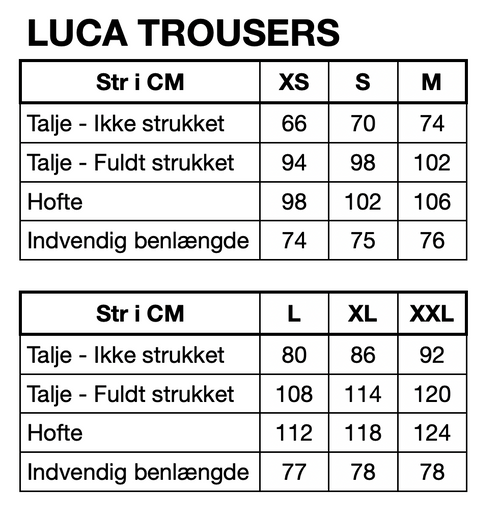 HUNKØN Luca Trousers Bukser Cream