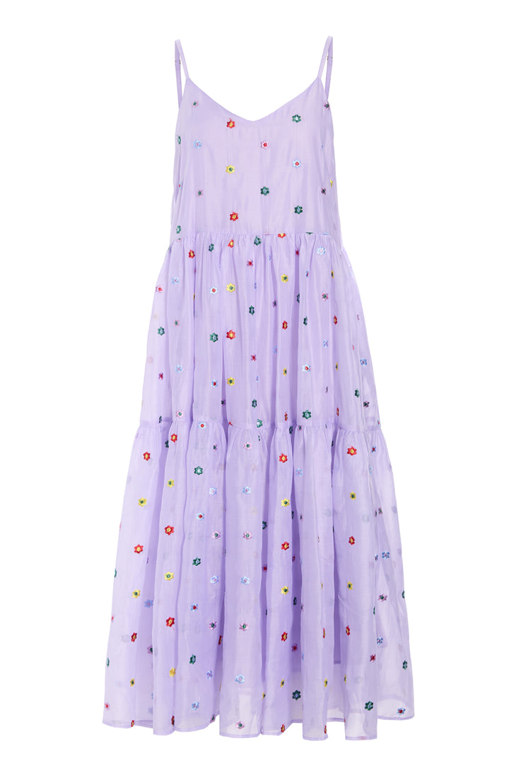 HUNKØN Lucia Strap Dress Kjoler Lavender