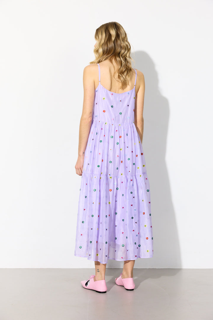 HUNKØN Lucia Strap Dress Kjoler Lavender