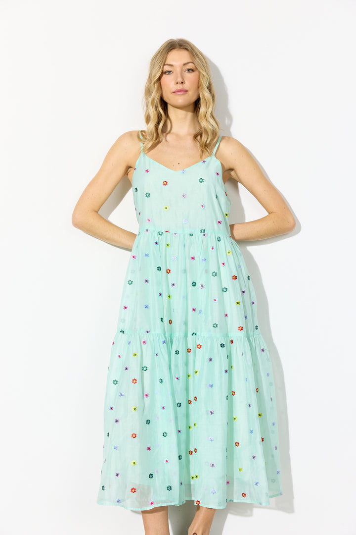 HUNKØN Lucia Strap Dress Kjoler Mint