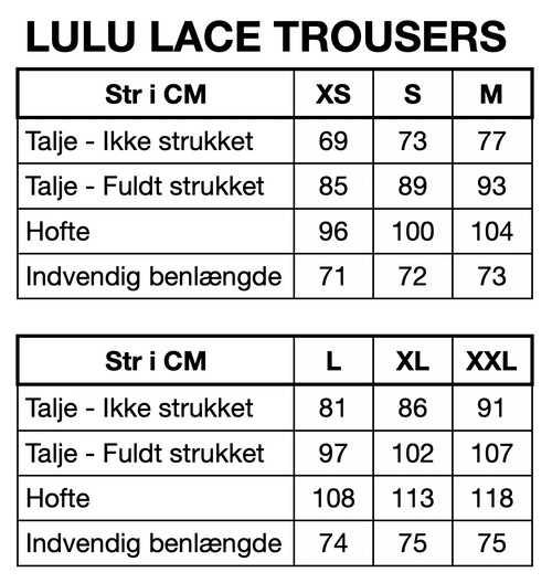 HUNKØN Lulu Lace Trousers Bukser Cream Lace