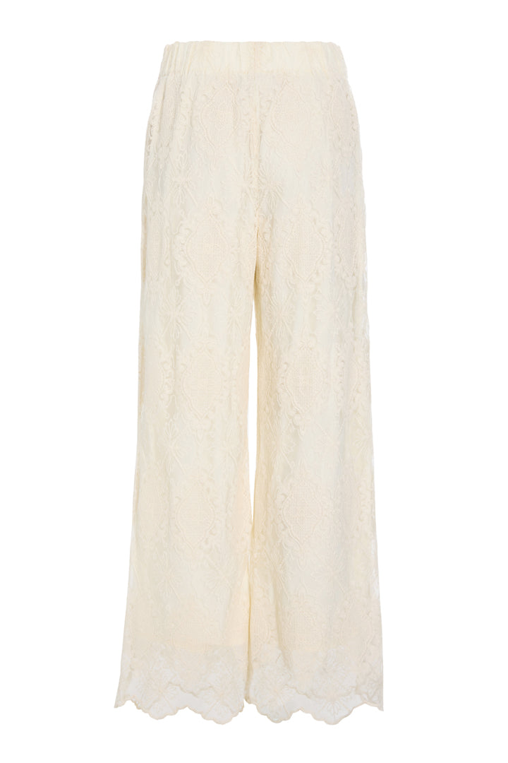 HUNKØN Lulu Lace Trousers Bukser Cream Lace